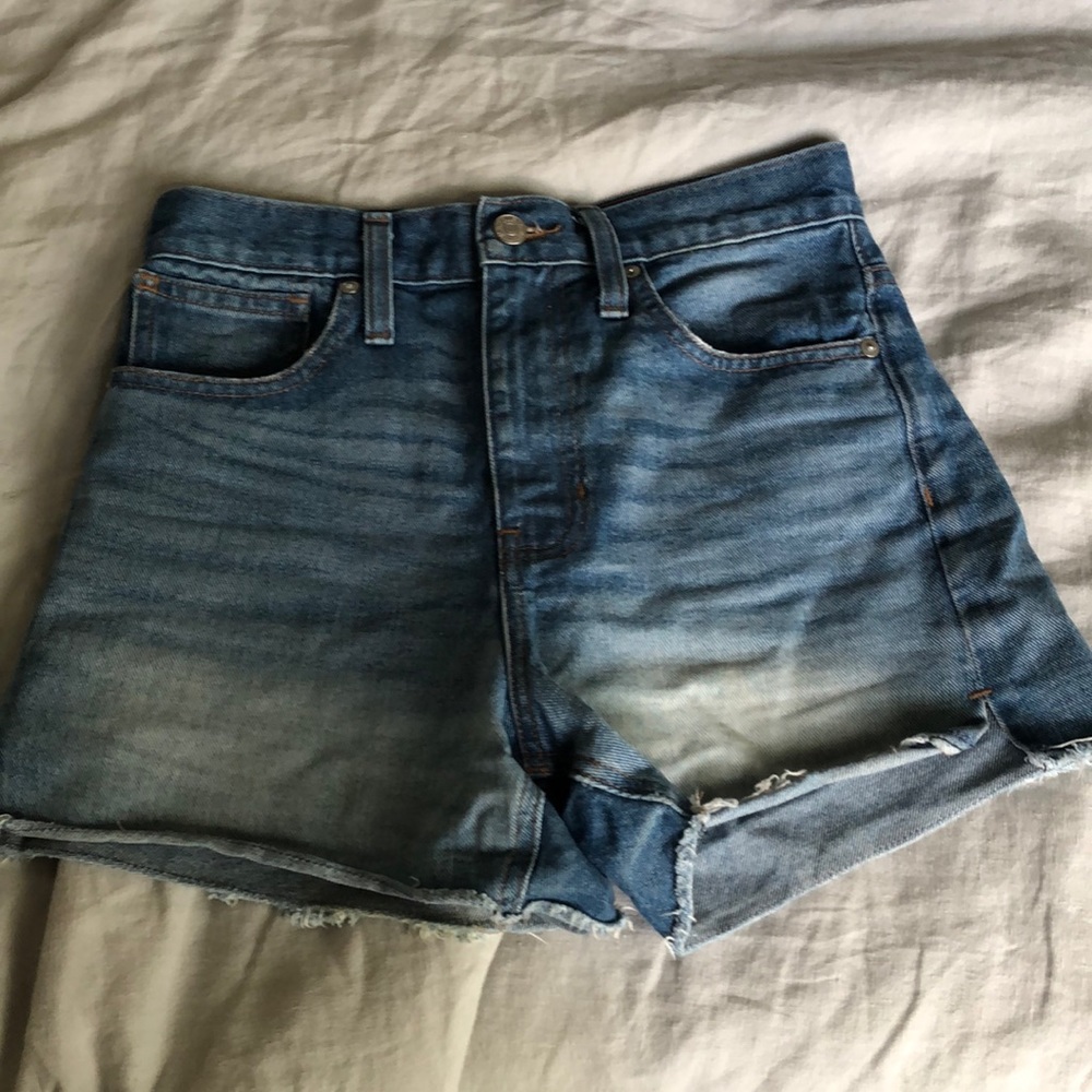 Madewell high waisted jean shorts